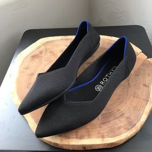 Rothys the point black solid womens sz 9.5w